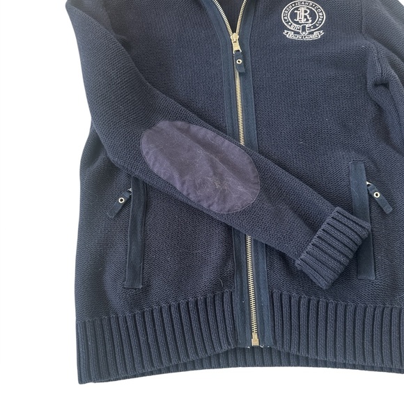 Lauren Jeans by Ralph Lauren Navy Zip Front Cardigan Sweater - Picture 5 of 8